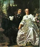 Abraham del Court and his wife Maria de Keerssegieter Bartholomeus van der Helst